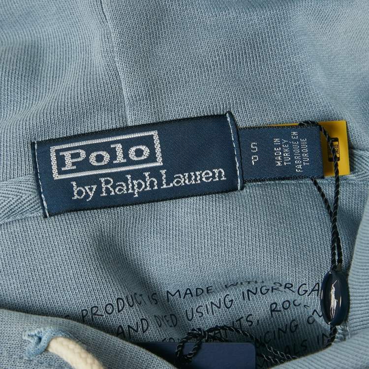Pre Owned Polo Ralph Lauren Blue Cotton Hoodie S