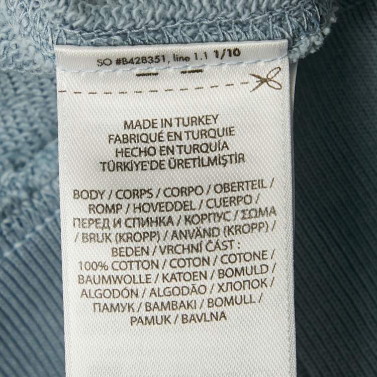 Pre Owned Polo Ralph Lauren Blue Cotton Hoodie S