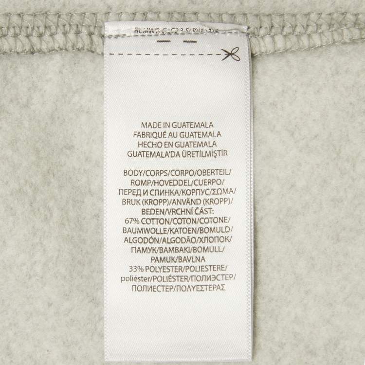 Pre Owned Polo Ralph Lauren Grey Teddy Print Cotton Crewneck Sweatshirt L