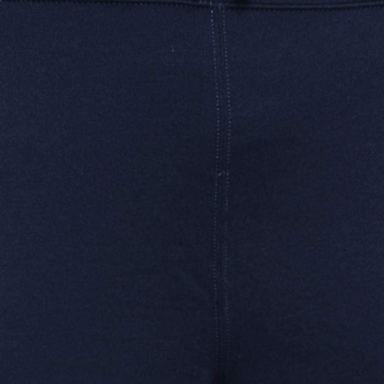 Pre Owned Polo Ralph Lauren Navy Blue Cotton Knit Track Pants XL