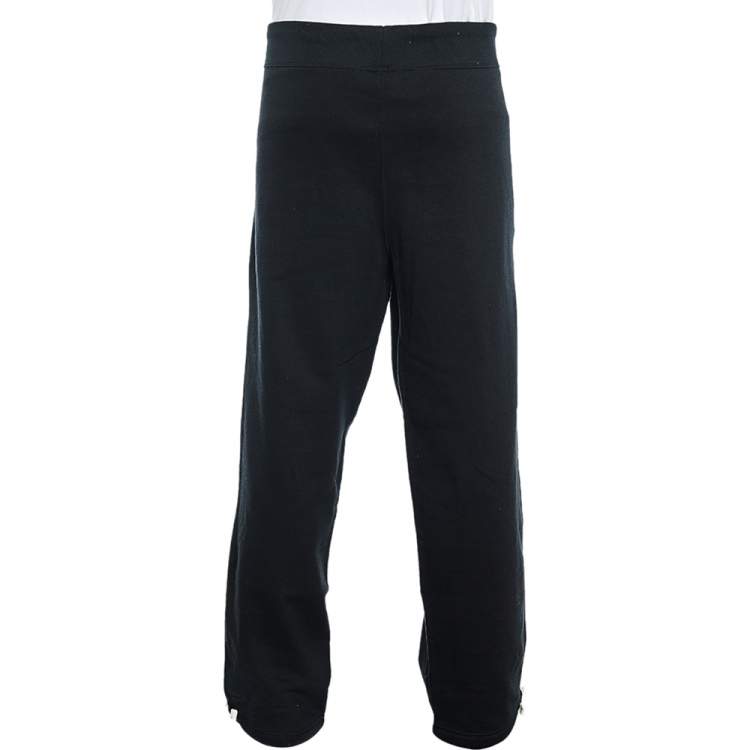 Pre Owned Polo Ralph Lauren Black Cotton Knit Track Pants XL