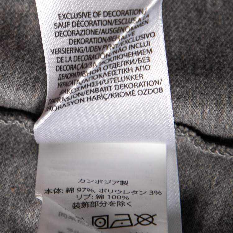 Pre Owned Polo Ralph Lauren Grey Cotton Knit Polo T-Shirt S