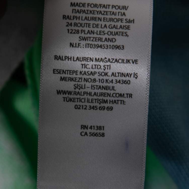 Pre Owned Polo Ralph Lauren Multicolor Tie-Dye Cotton Polo Shirt M   
