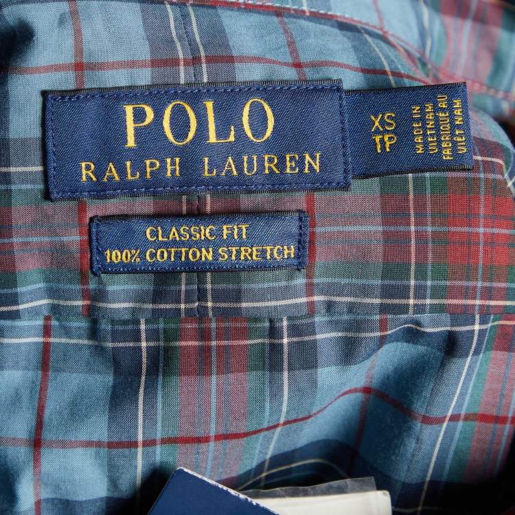 Pre Owned Polo Ralph Lauren Multicolor Checkered Cotton Classic Fit  Shirt XS