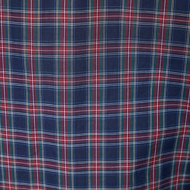 Pre Owned Polo Ralph Lauren Multicolor Checkered Cotton Sleepwear Shirt L
