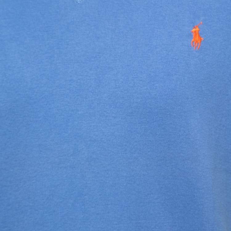 Pre Owned Polo Ralph Lauren Blue Cotton Knit Sweater Vest XL