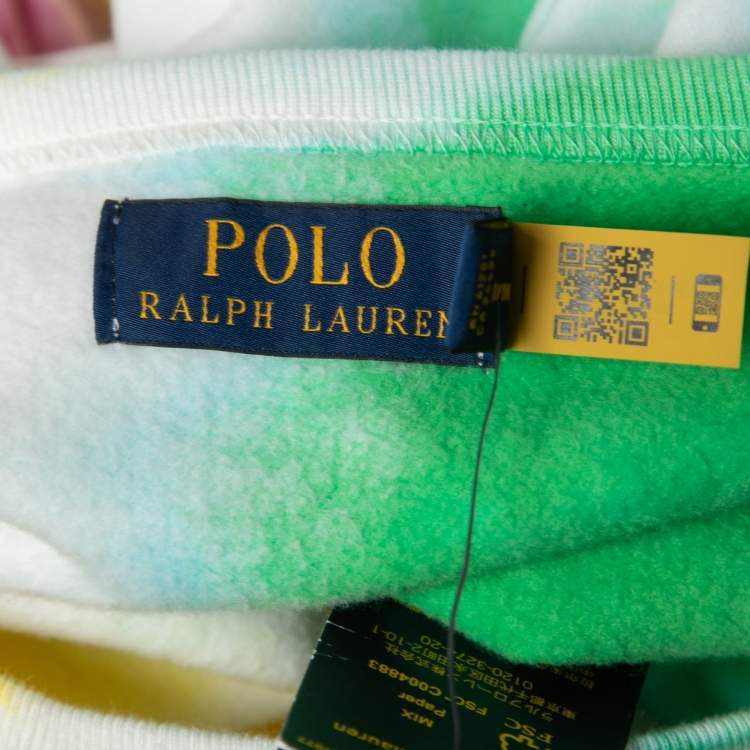 Pre Owned Polo Ralph Lauren Multicolor Tie-Dye Print Cotton Sweatshirt L