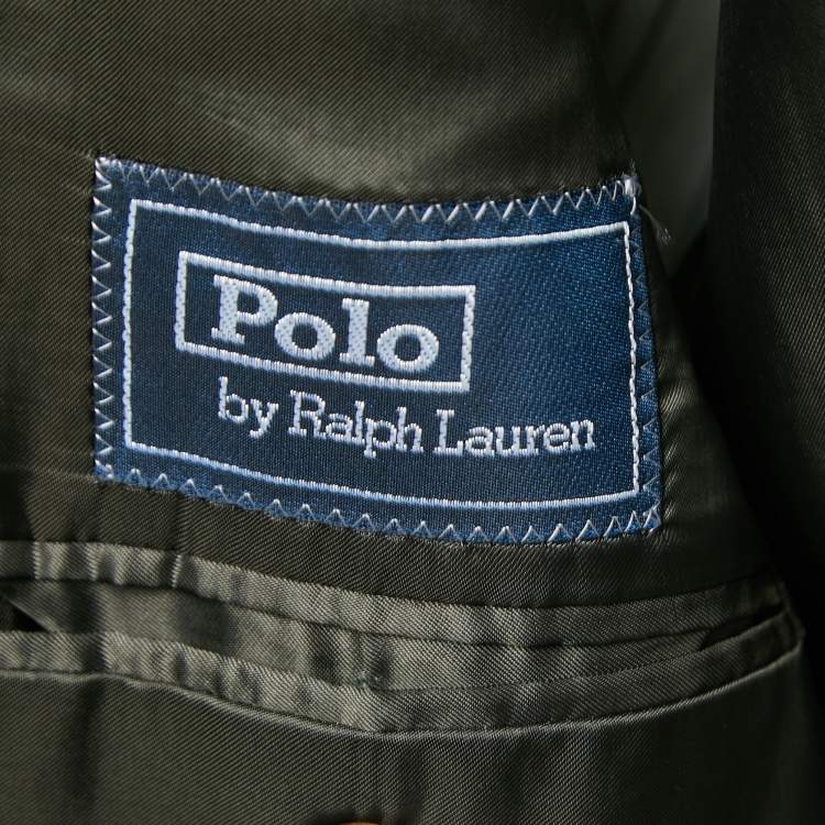 Pre Owned Polo Ralph Lauren Green Cashmere Single Breasted Blazer L