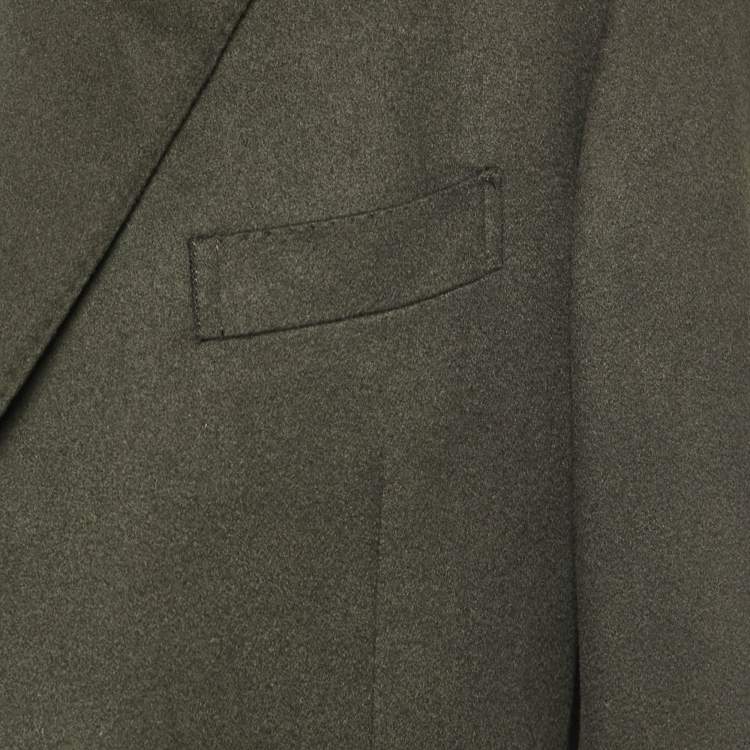 Pre Owned Polo Ralph Lauren Green Cashmere Single Breasted Blazer L