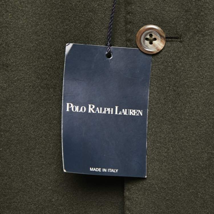 Pre Owned Polo Ralph Lauren Green Cashmere Single Breasted Blazer L
