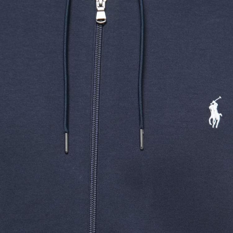 Pre Owned Polo Ralph Lauren Navy Blue Zip-Up Hoodie XL