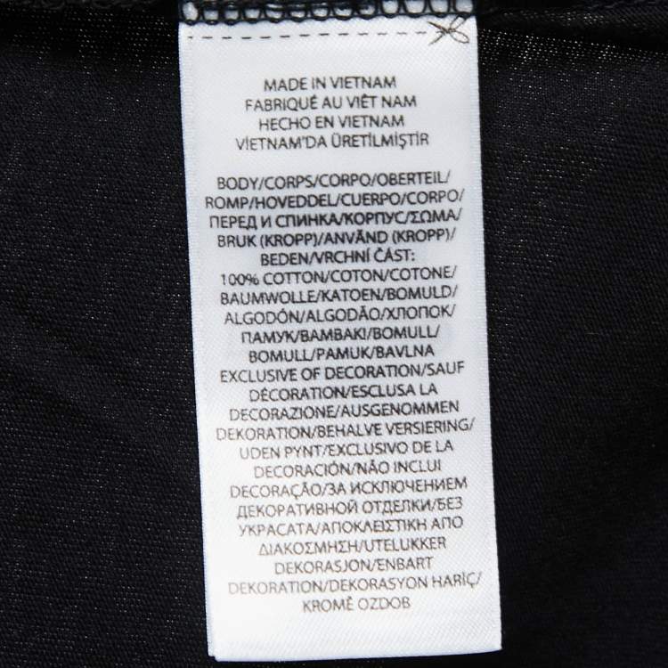 Pre Owned Polo Ralph Lauren Black Cotton Custom Slim Fit T-Shirt L