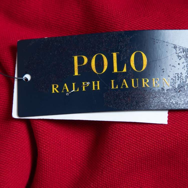Pre Owned Polo Ralph Lauren Red Cotton Core Replen Polo T-Shirt XL