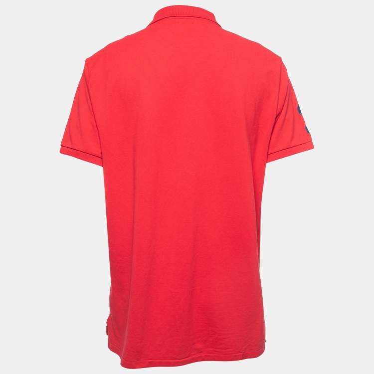 Pre Owned Polo Ralph Lauren Red Cotton Core Replen Polo T-Shirt XL