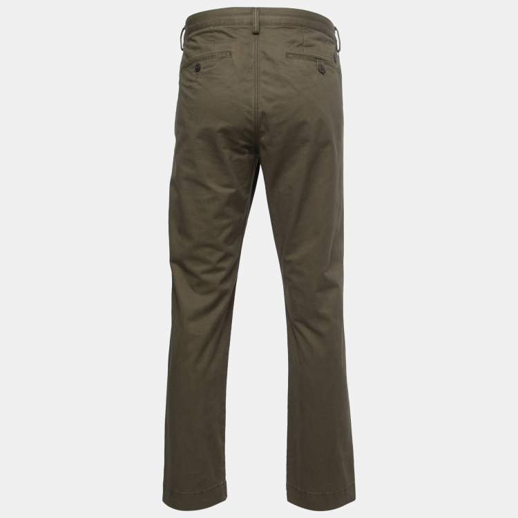 Buy Polo Ralph Lauren Green Stretch Cotton Slim Pants for Women in