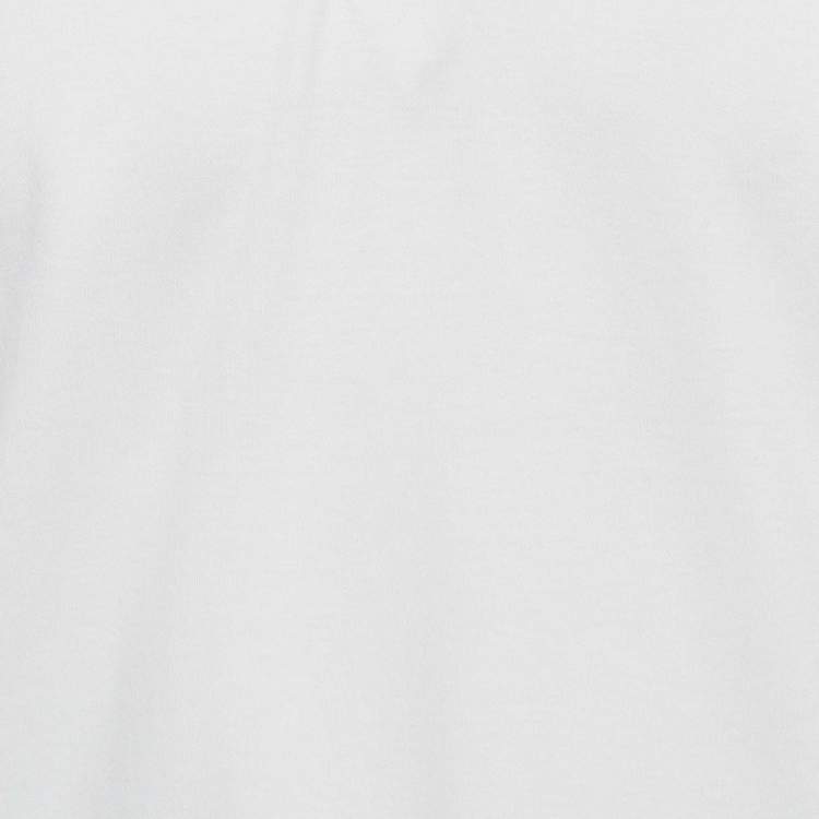Pre Owned Polo Ralph Lauren White Logo Embroidered Cotton Polo T-Shirt M