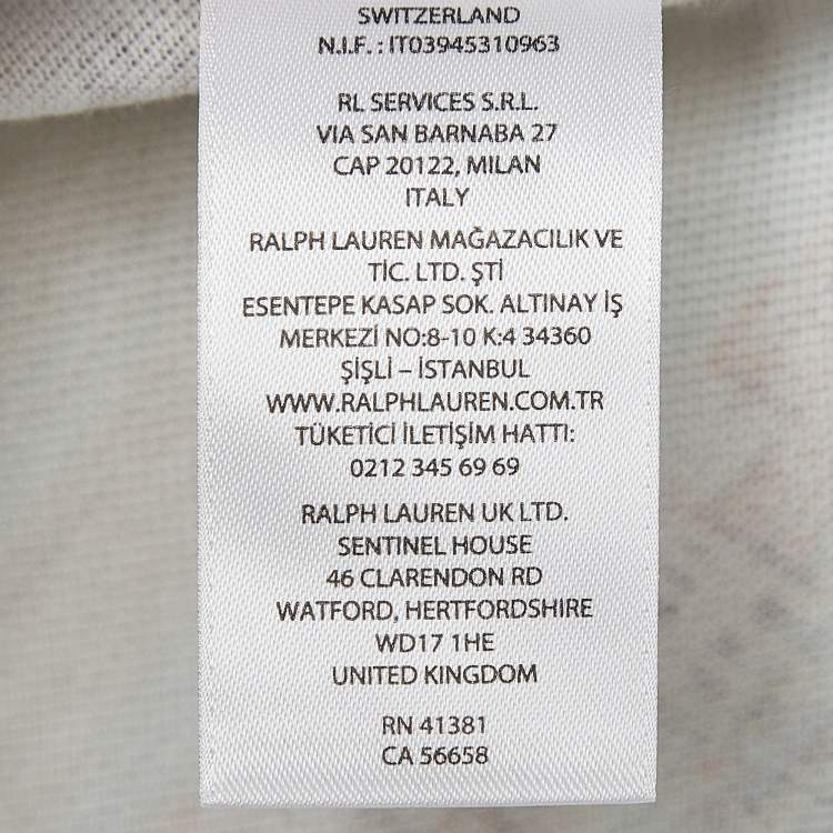 Pre Owned Polo Ralph Lauren Multicolor Printed Cotton Mesh Polo T-Shirt L
