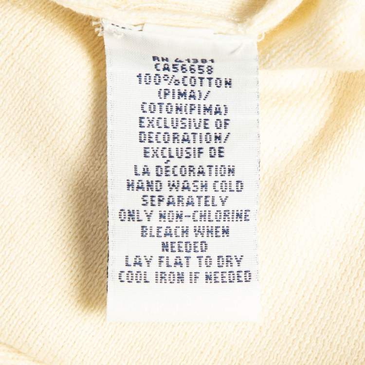 Pre Owned Polo Ralph Lauren Cream Cotton Knit Sleeveless Sweater L