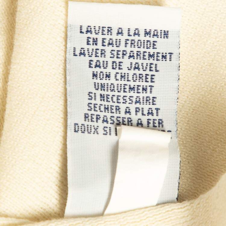 Pre Owned Polo Ralph Lauren Cream Cotton Knit Sleeveless Sweater L