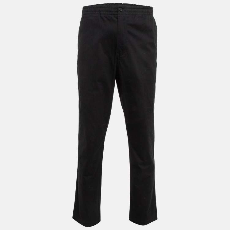 Pre Owned Polo Ralph Lauren Black Cotton Trousers L