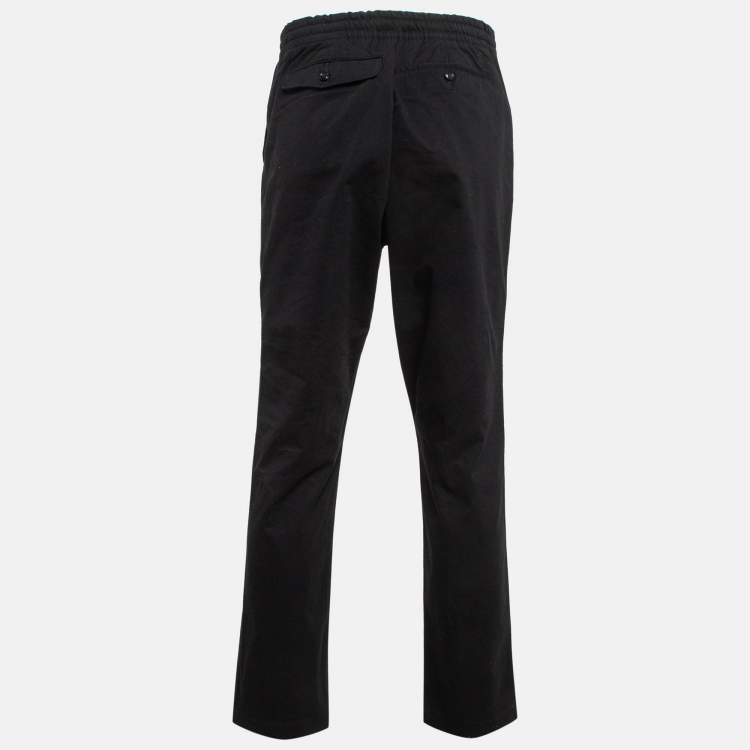 Pre Owned Polo Ralph Lauren Black Cotton Trousers L