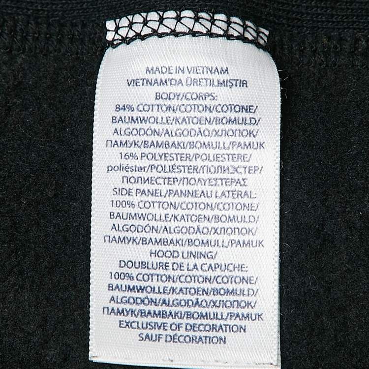 Pre Owned Polo Ralph Lauren Black Logo Embroidered Knit Zip-Up Hoodie M