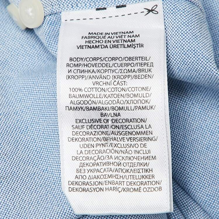 Pre Owned Polo Ralph Lauren Blue Equestrian Oxford Cotton Classic Fit Shirt XL