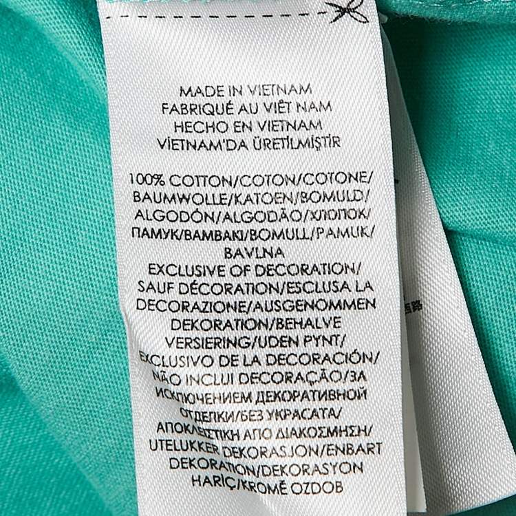 Pre Owned Polo Ralph Lauren Mint Green Jersey V-Neck Custom Slim Fit T-Shirt L