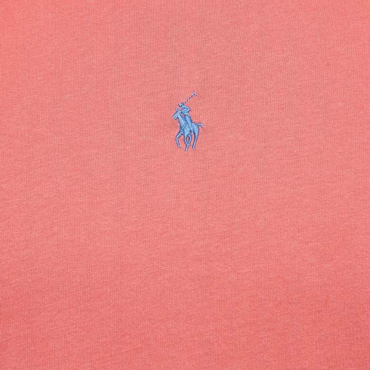 Pre Owned Polo Ralph Lauren Pink Jersey Custom Slim Fit T-Shirt L