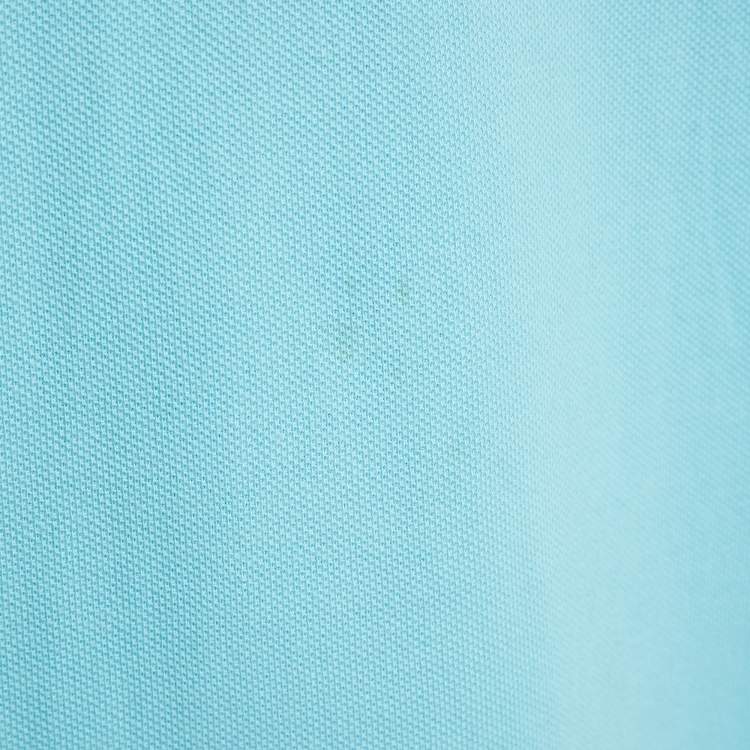 Pre Owned Polo Ralph Lauren Blue Pique Cotton Custom Slim Fit T-Shirt XL