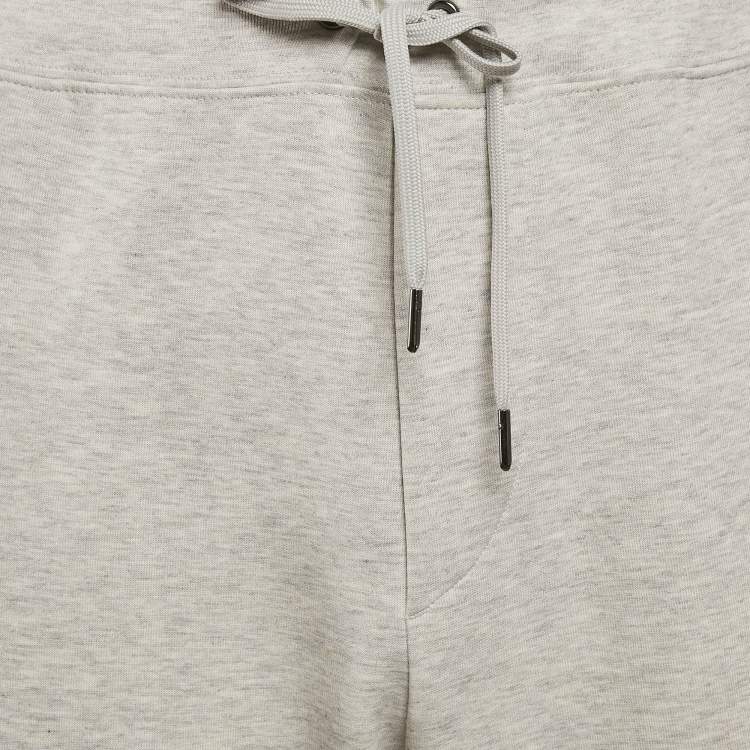 Pre Owned Polo Ralph Lauren Grey Logo Embossed Cotton Knit Joggers XL
