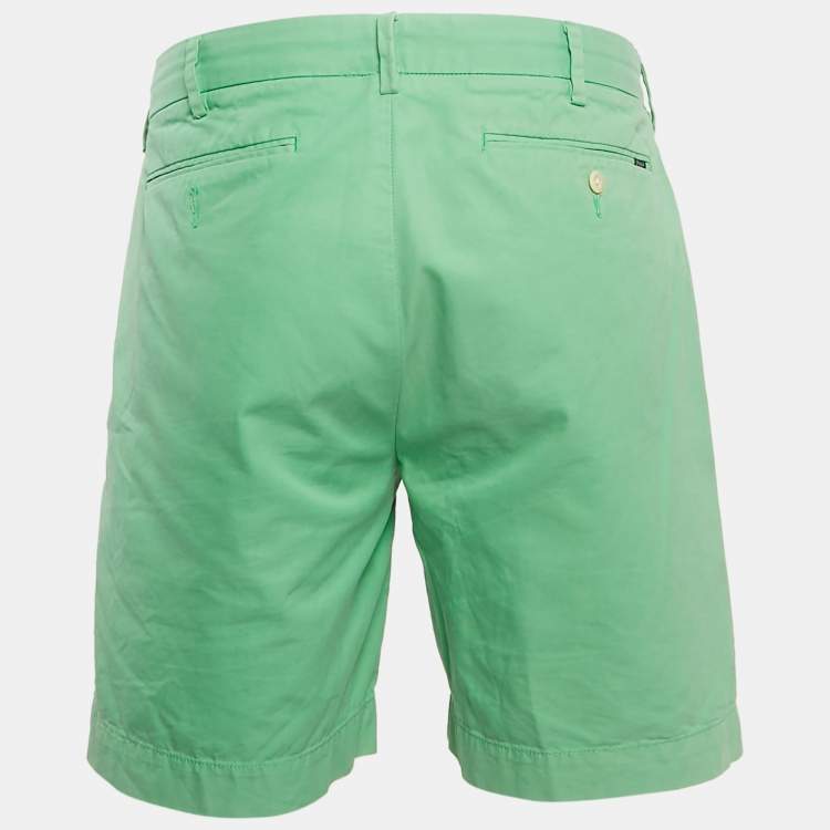 Pre Owned Polo Ralph Lauren Green Cotton Chino Shorts L