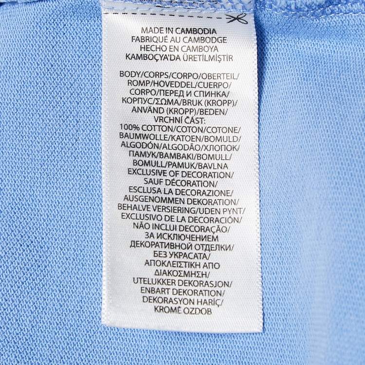 Pre Owned Polo Ralph Lauren Blue Cotton Pique Custom Fit Polo T-Shirt XXL