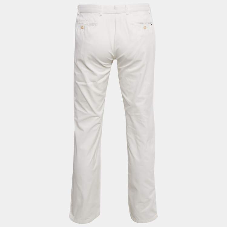 Pre Owned Polo Ralph Lauren White Preppy Fit Tailored Pants S