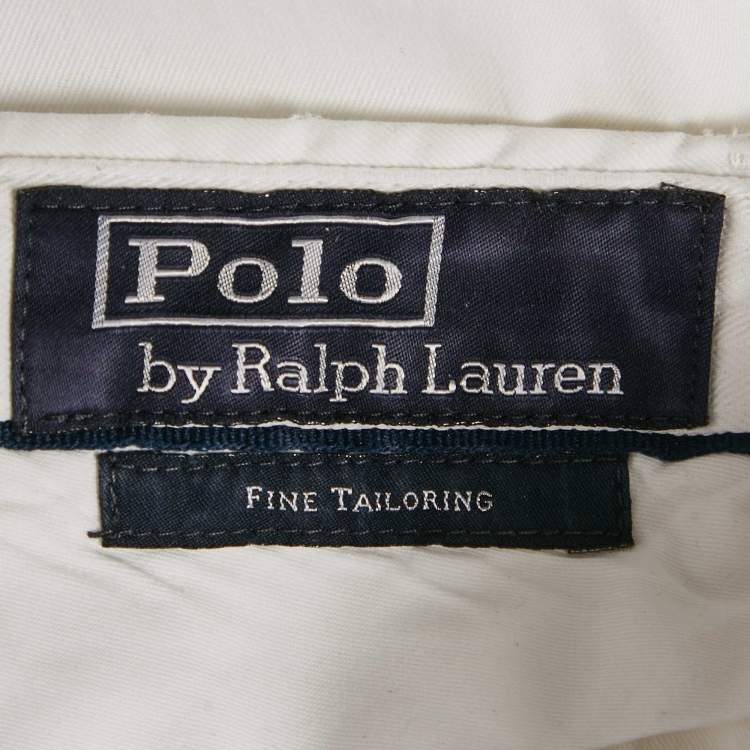 Pre Owned Polo Ralph Lauren White Preppy Fit Tailored Pants S