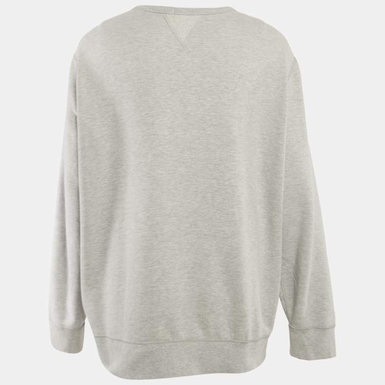 Pre Owned Polo Ralph Lauren Grey Cotton Blend Crew Neck Sweatshirt XXL