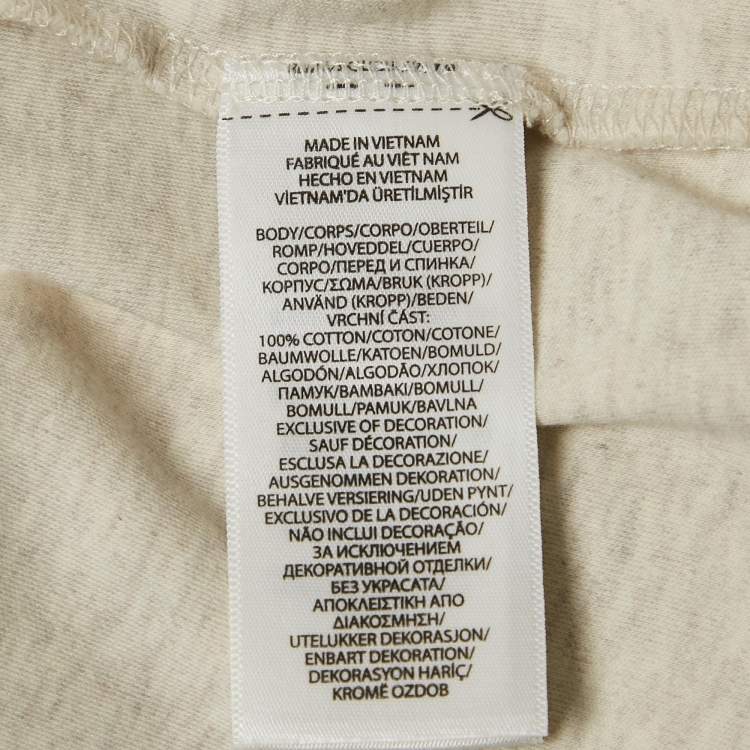 Pre Owned Polo Ralph Lauren Off-White Cotton Polo T-Shirt XL