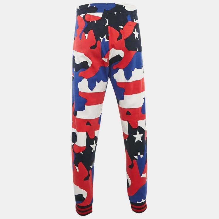 Pre Owned Polo Ralph Lauren Multicolor Printed Cotton Knit Trackpants XL