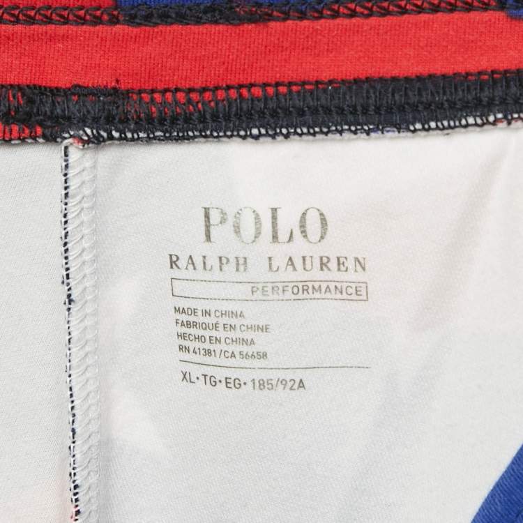 Pre Owned Polo Ralph Lauren Multicolor Printed Cotton Knit Trackpants XL
