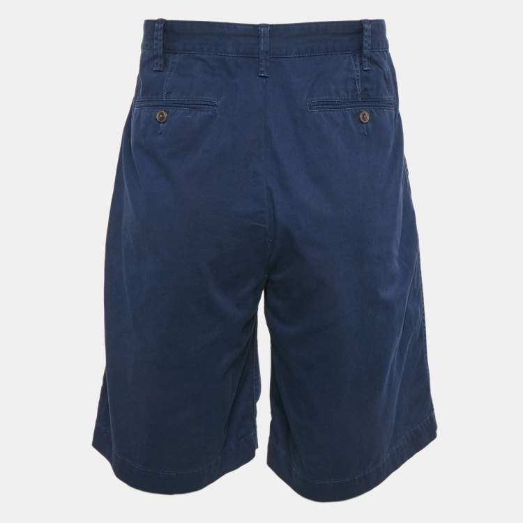Pre Owned Polo Ralph Lauren Navy Blue Cotton Chino Short L