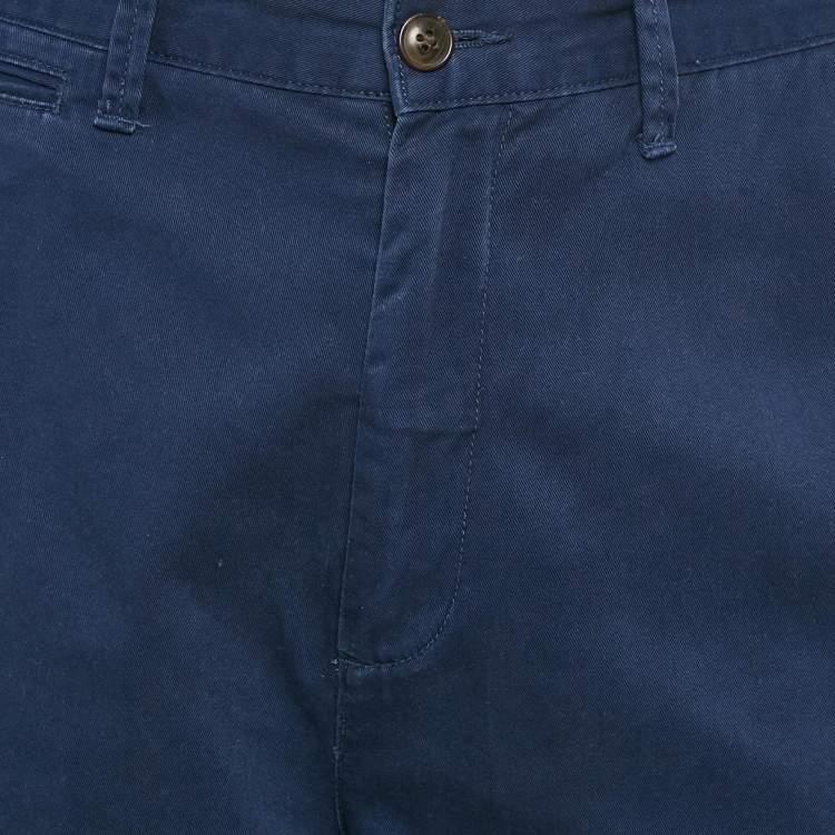 Pre Owned Polo Ralph Lauren Navy Blue Cotton Chino Short L