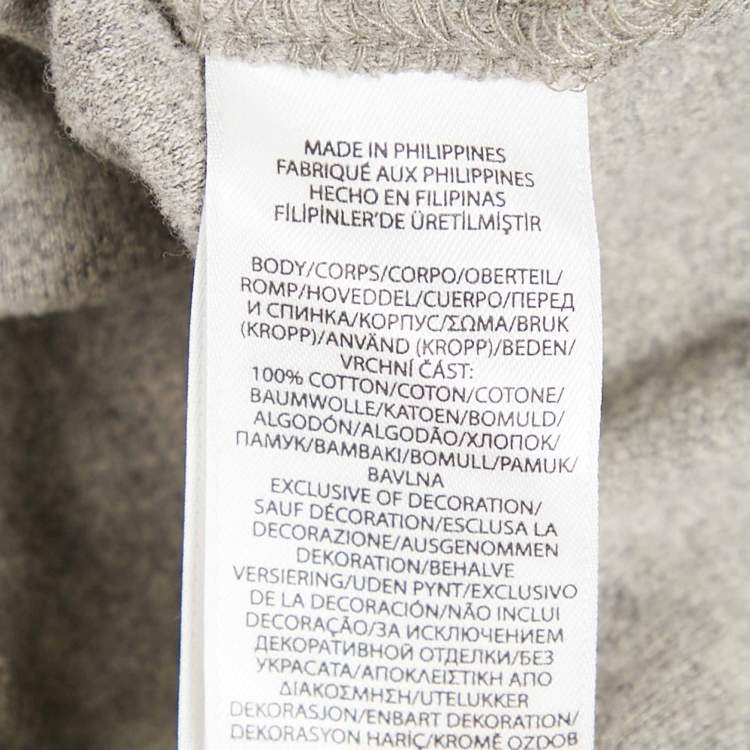 Pre Owned Polo Ralph Lauren Grey Cotton Felt Button Front Jacket XL