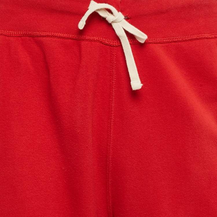 Pre Owned Polo Ralph Lauren Red Cotton Track Pants XL