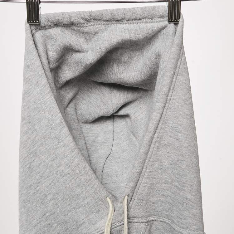 Pre Owned Polo Ralph Lauren Grey Cotton Blend Knit Hoodie XXL