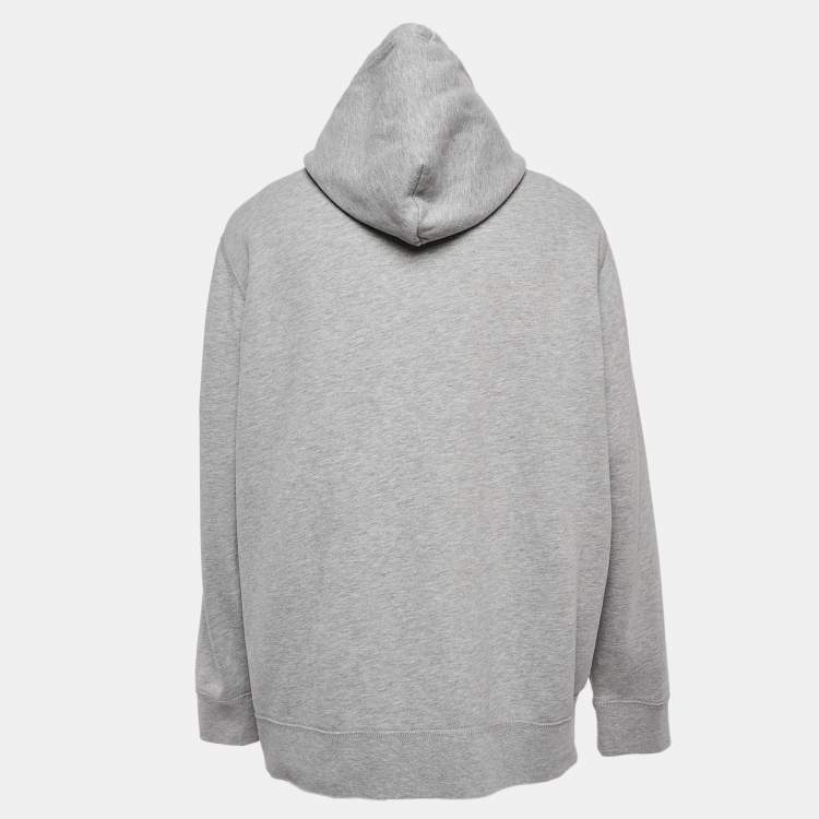 Pre Owned Polo Ralph Lauren Grey Cotton Blend Knit Hoodie XXL