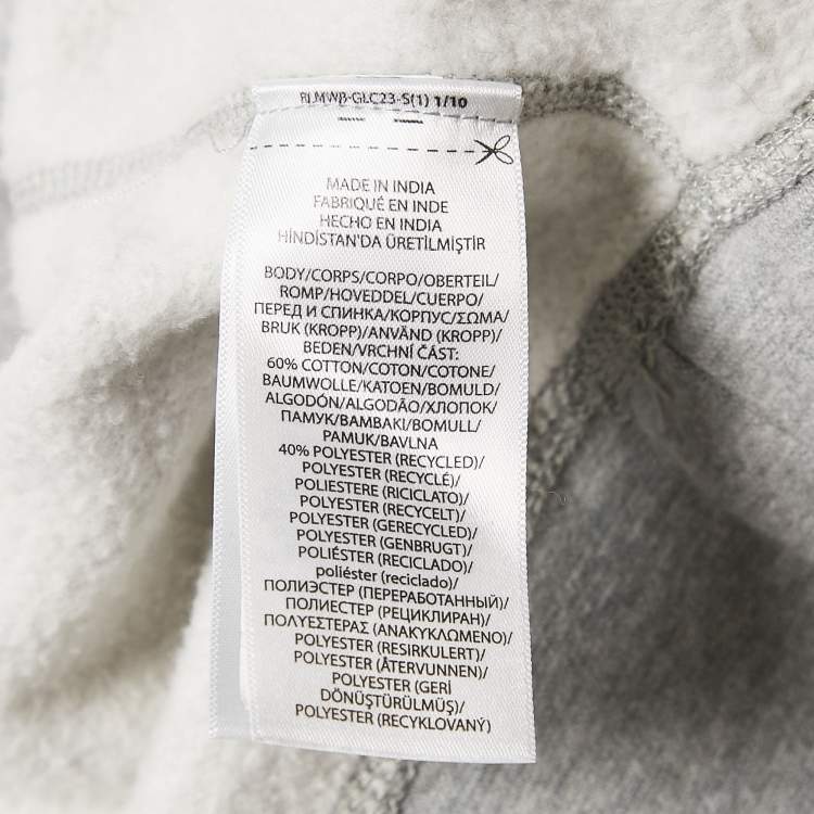 Pre Owned Polo Ralph Lauren Grey Cotton Blend Knit Hoodie XXL