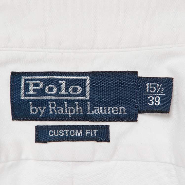 Pre Owned Polo Ralph Lauren White Cotton Button Down Shirt M