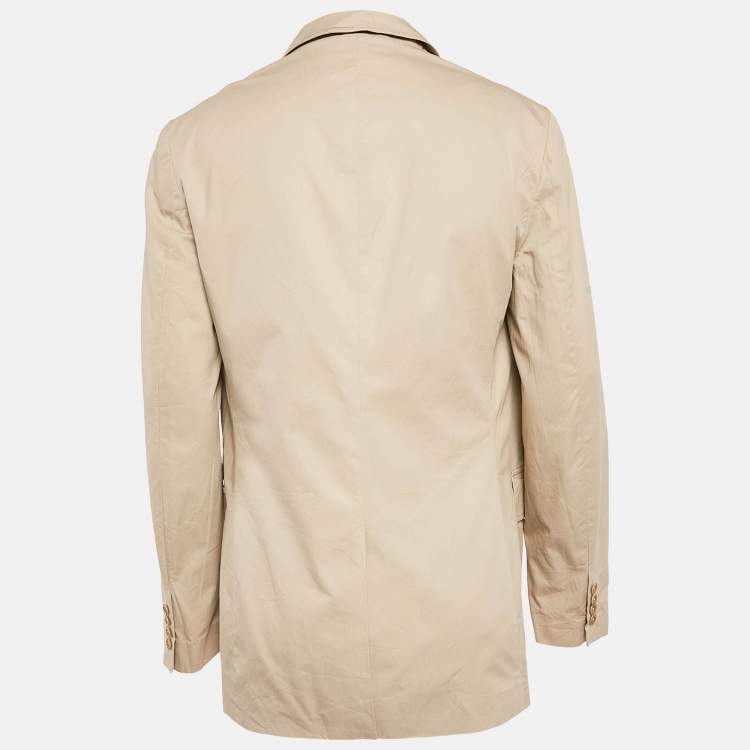 Pre Owned Polo Ralph Lauren Beige Cotton Single Breasted Blazer M