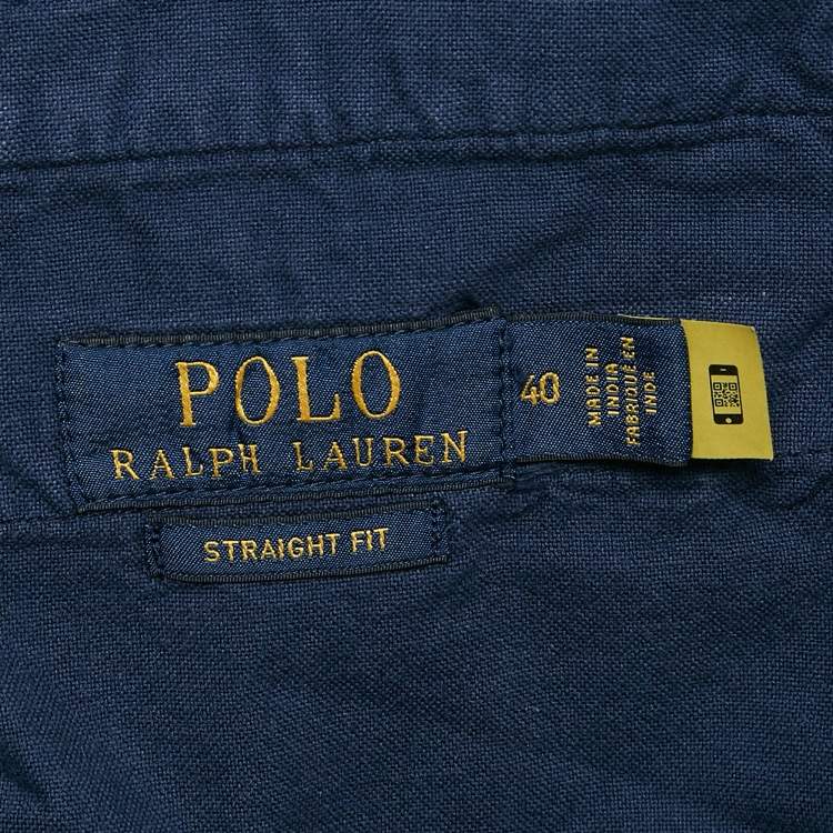 Pre Owned Polo Ralph Lauren Navy Blue Linen and Cotton Shorts XXXL