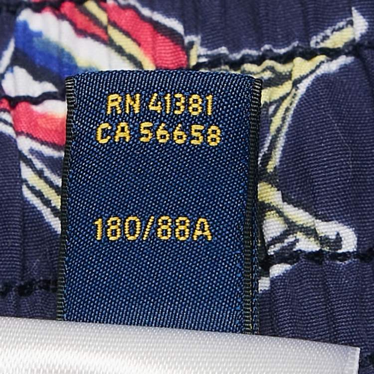 Pre Owned Polo Ralph Lauren Navy Blue Printed Swim Briefs L